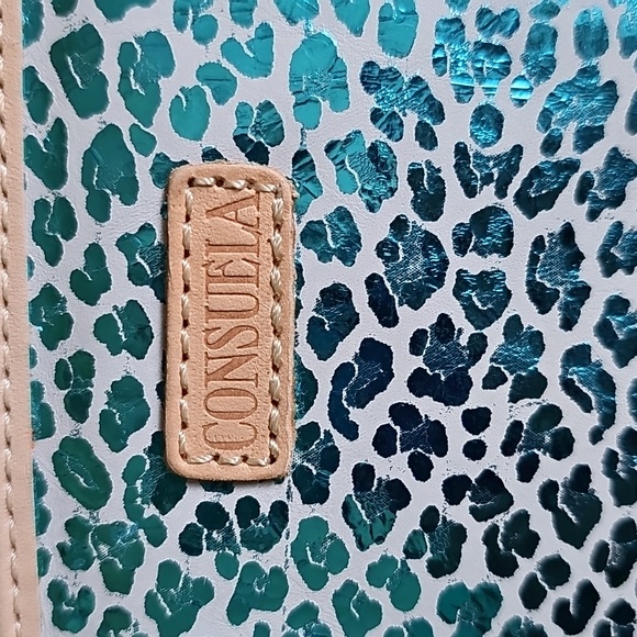 Consuela Blue Leopard Print Wristlet - Picture 2 of 5